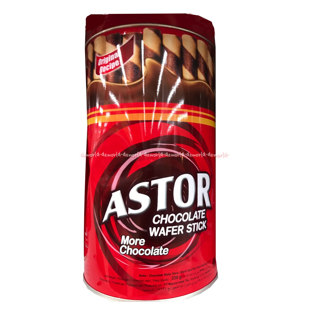 Astor Chocolate Wafer Stick 330gr Renyah Rasa Coklat Astor Kemasan Kaleng 330 gram Water Stick Chocolate