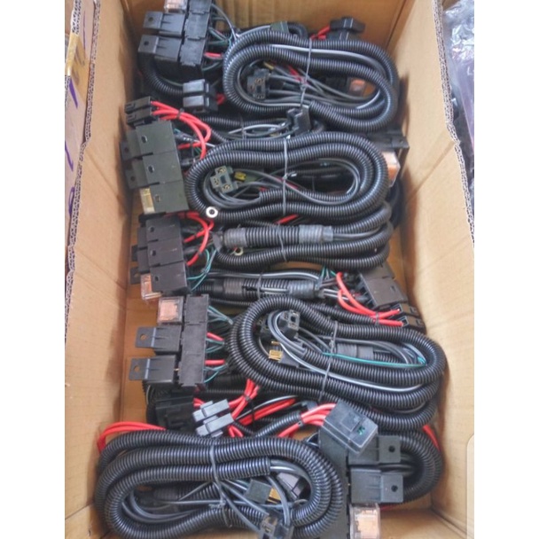 Kabel Riley Set H4 Super Bright Lebih Terang.Kabel Riley H4 Penerang Lampu
