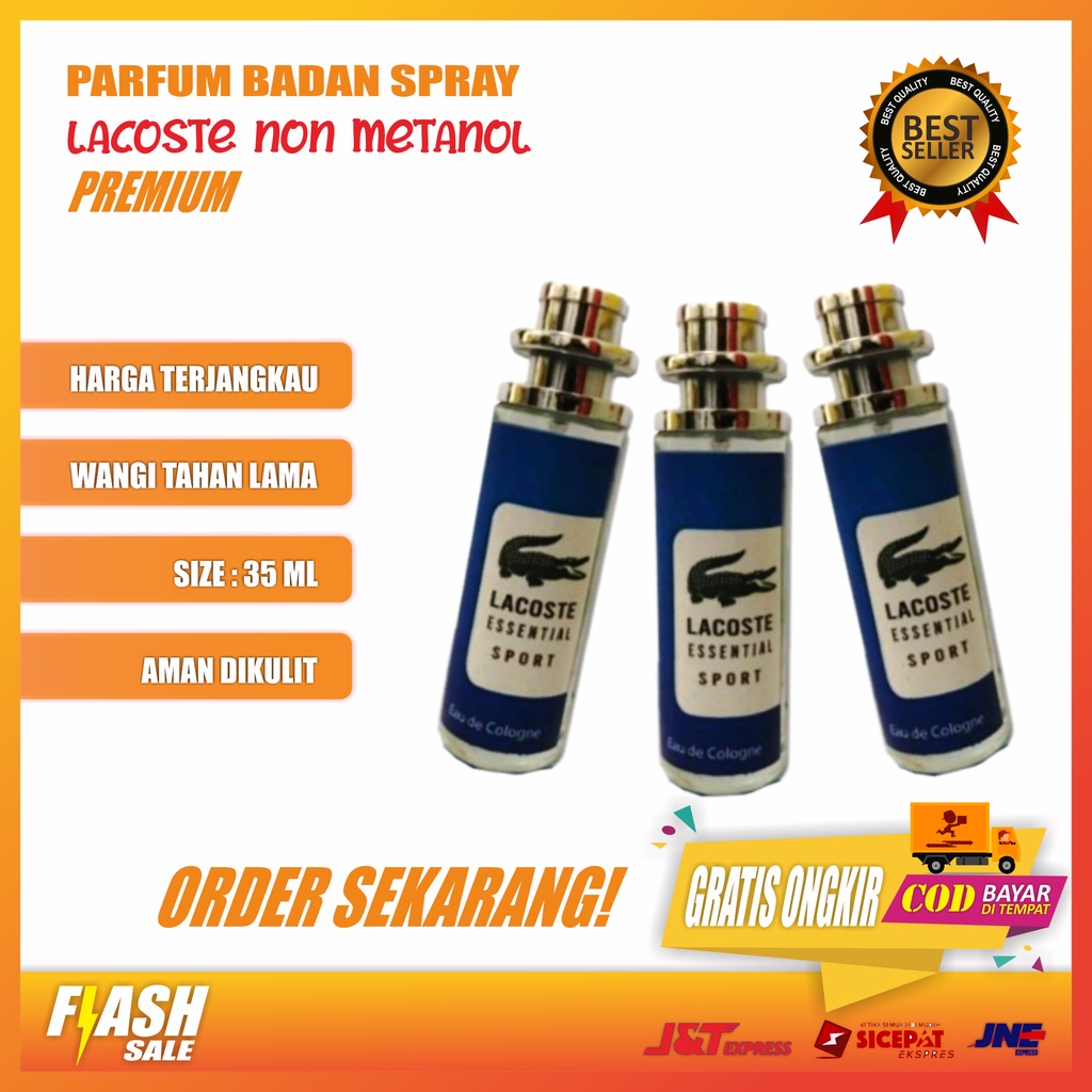 Parfum Badan Pria Tahan Lama 24 Jam - Parfum Badan Premium Laccoste Non Metanol - Parfum Badan Cowok
