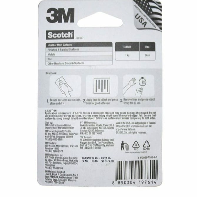 

Cantik 3M Mounting Tape Double Tape Busa Cat 114 24Mm X 1M Berkualitas