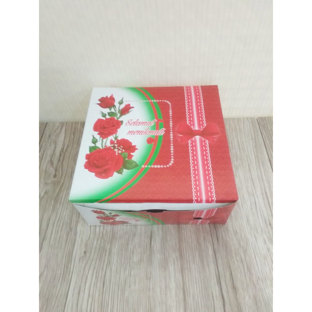Dus GS 15x15 Motif Dus Kue Snack Box 100pcs