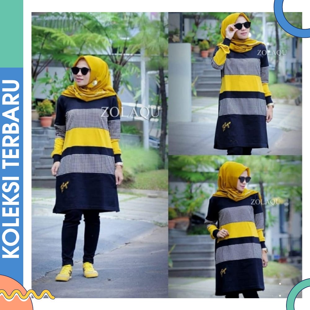 Tunik Zolaqu Navy SLK Baju Gamis Wanita TerbaruGAMIS DIOR SILK PREMIUM GAMIS BUSUI GAMIS TERBARU G