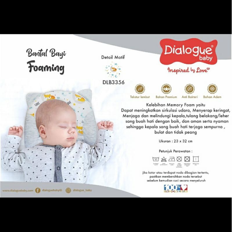 Dialogue DLB3356 Bantal Peang Bayi Foaming Fox