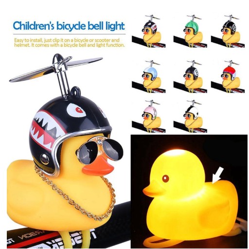 【COD READY】Lueaspy Bebek Kuning Dengan Blading Untuk Sepeda Dan Sepeda Motor Dengan Lampu Dan Bel