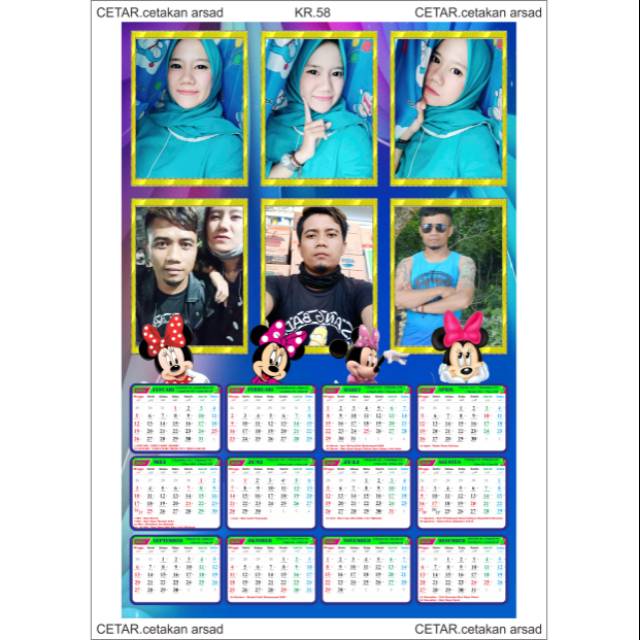 

KALENDER FOTO CUSTOM MICKEY MOUSE. KR58