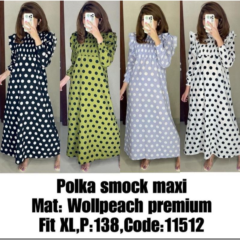 Polka Smock Maxi