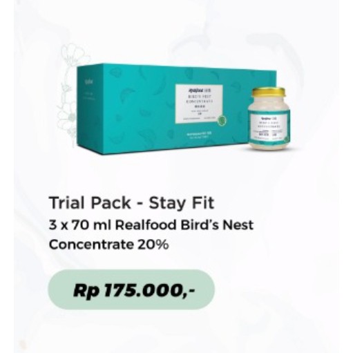 

Realfood Stay Fit - Program Trial Pack Minuman Sarang Burung Wallet 20%