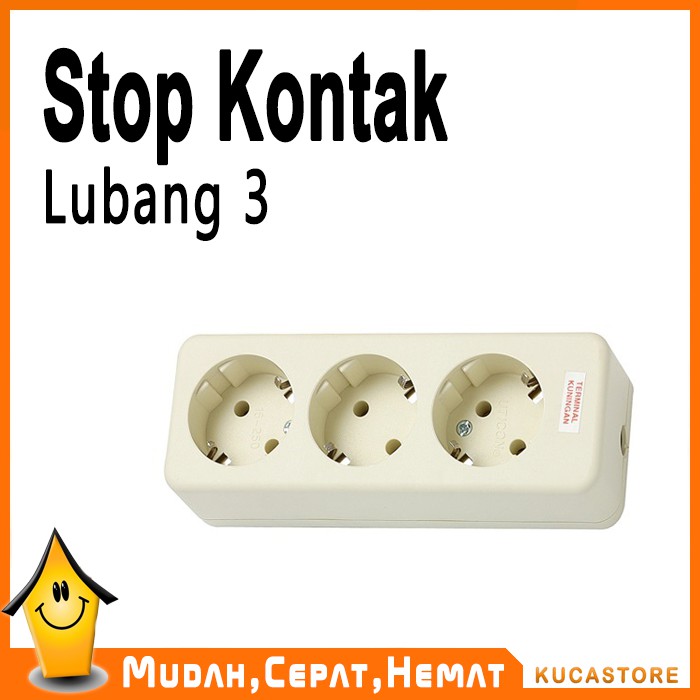 Stop Kontak Colokan Listrik Uticon Lubang 3