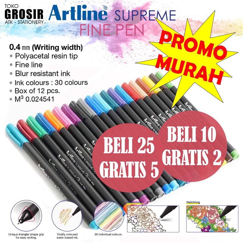 

DISKON PROMO MURAH Bolpen Writing Pen Artline Supreme Fine Pen EPFS-200