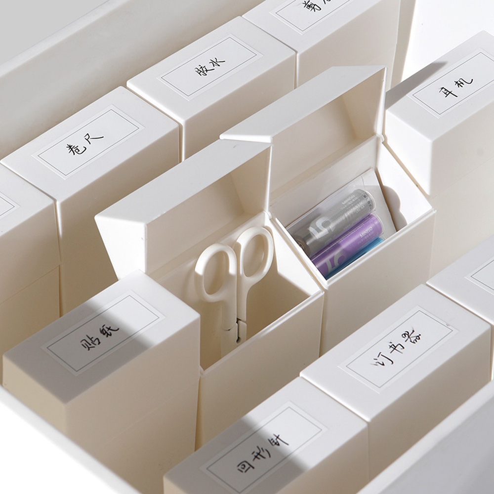 Jepang Kecil Clamshell Serba-serbi Klasifikasi Desktop Laci Penyimpanan Kotak Sortir