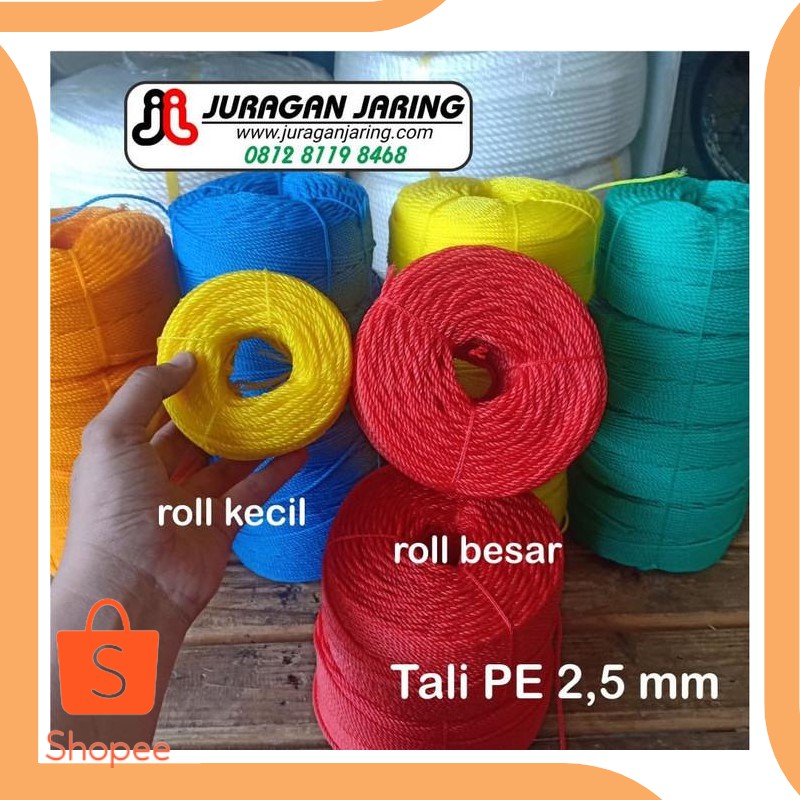 

Jual suku cadang TALI TAMBANG PLASTIK 2,5 MM ROLL BESAR 19DEZ Murah