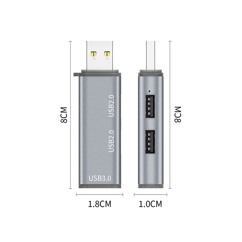 Tk Hub 3 Port Usb 3.0 2.0 Kecepatan Tinggi Untuk Laptop / Pc