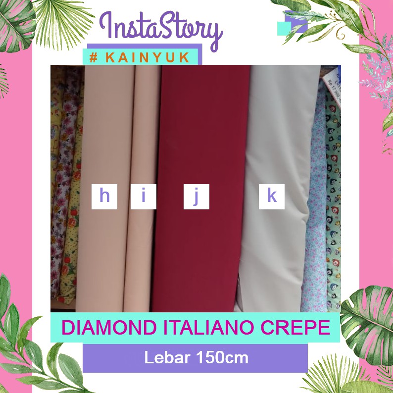 Kain Diamond Italiano Crepe Diamon Georgette Diamond Ceruty Stretch Premium Ori Grosir Shopee Indonesia