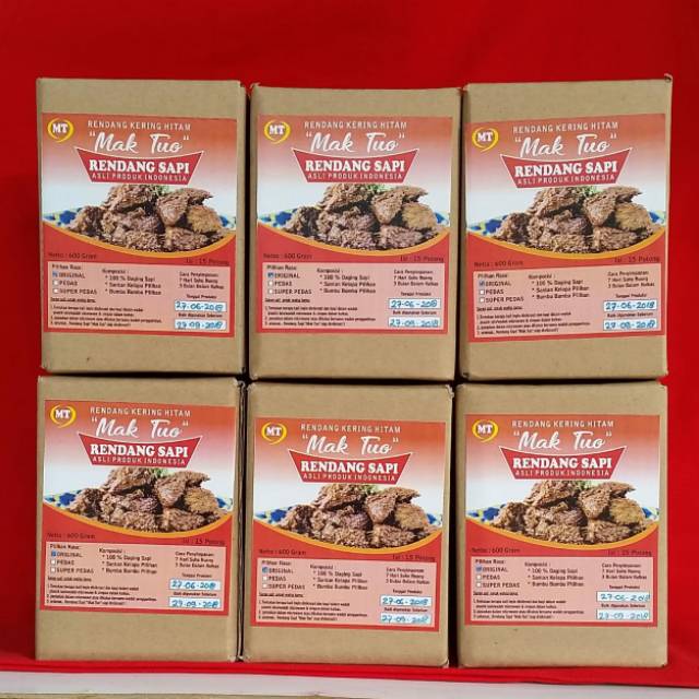 Rendang kering hitam rasa original Mak Tuo