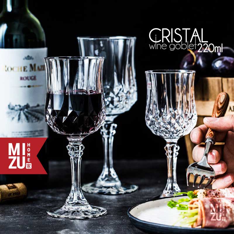MIZU CRISTAL Wine Goblet Drinking Glass Gelas Red Wine Minum Air Cocktail