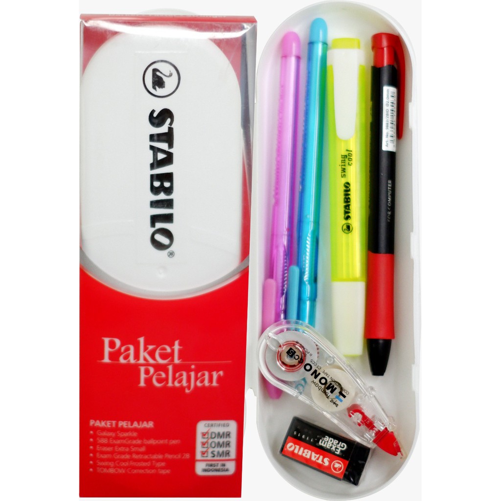 STABILO Alat Tulis 1set Lengkap Paket Belajar - Original