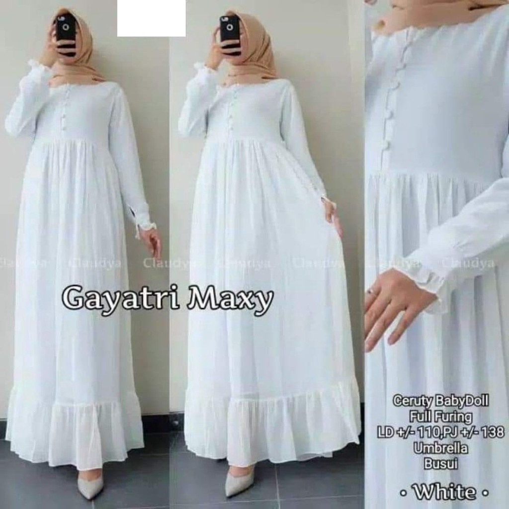 (AMD) GAMIS RUFFLE LIFIA DAILY BUSUI WANITA DRESS CERUTI