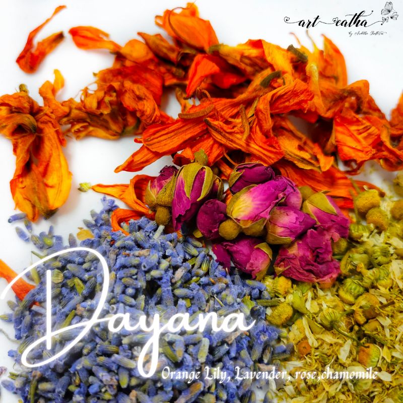 

Dayana tea blend (chamomile,rose,lavender,orange lily)