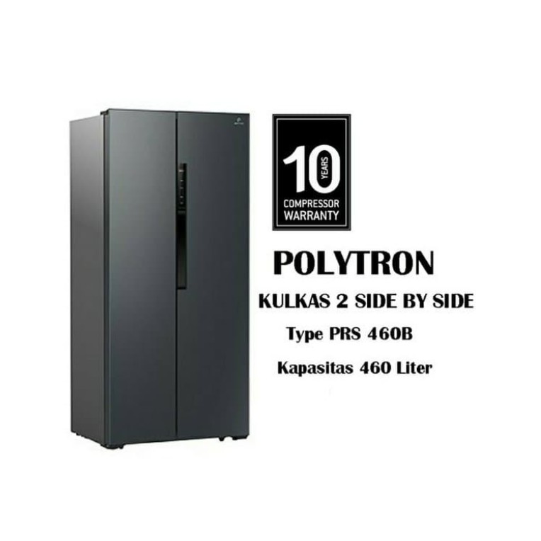 Polytron Kulkas Side By Side 460L INVERTER PRS 460B PRS 460 Belleza