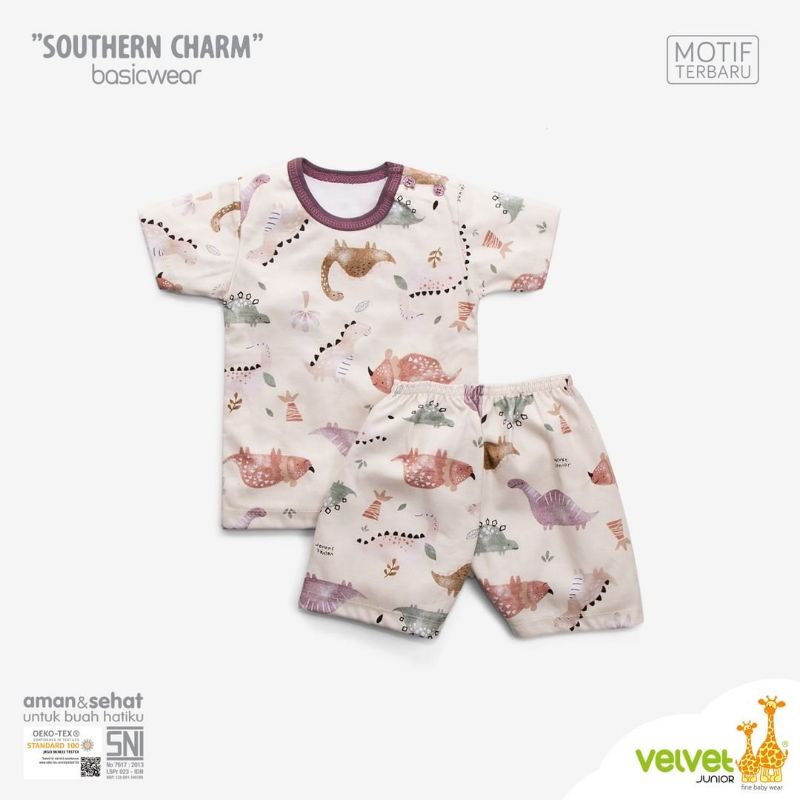 Velvet Stelan Pendek Southern Charm