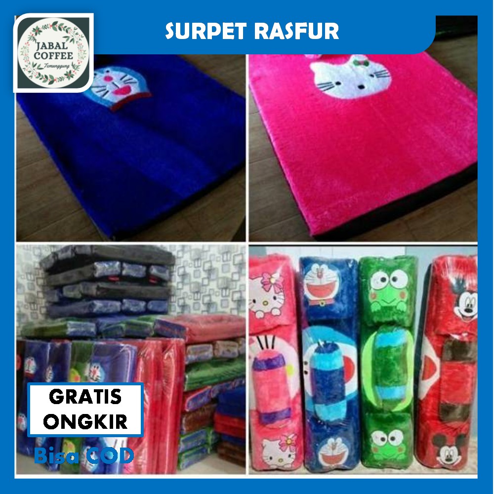 Surpet Bulu Karakter Satu Set / Surpet Karakter Bulu Rasfur Ukuran 170x130 Cm