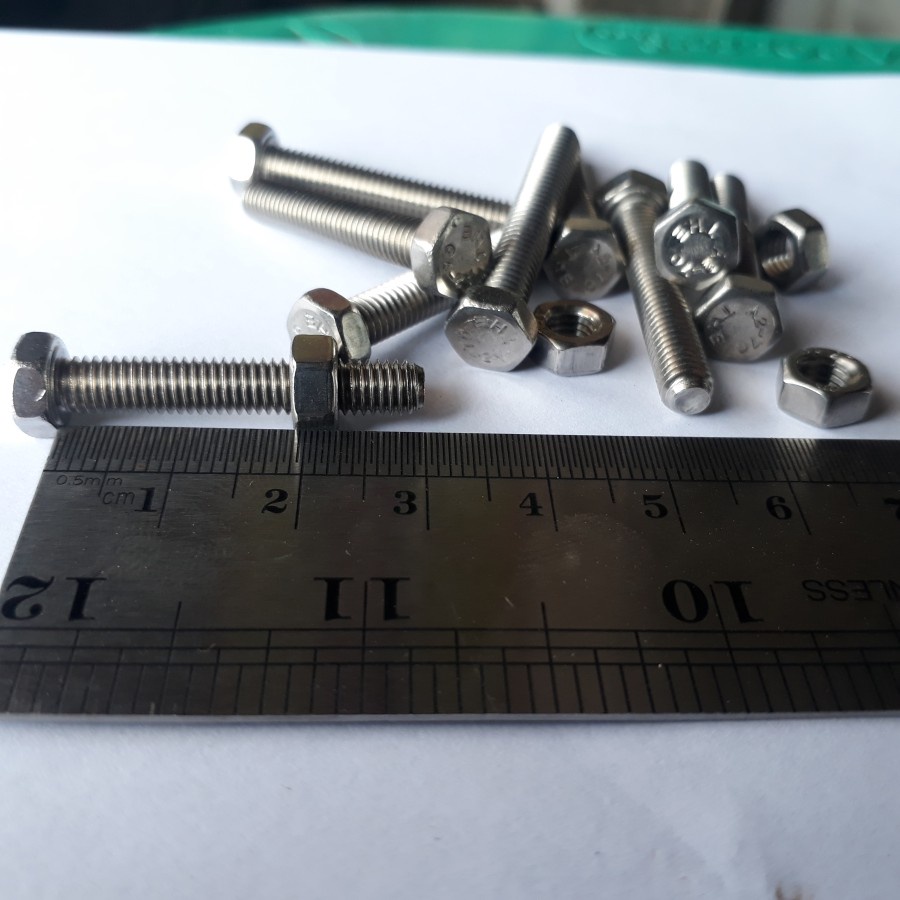 BAUT STAINLESS M5 X 30 / BAUT SS M5 X 30 SUS 304 / BAUT M5X30 STAINLESS STEEL / BAUT M5 SUS304 / BAU