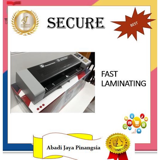 SECURE Fast Laminating Mesin Jilid Kertas stock ada