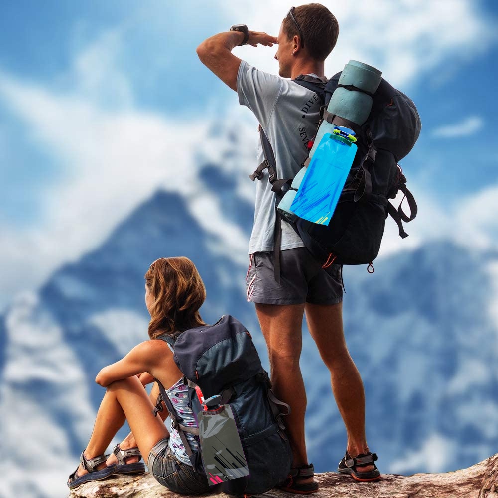 Botol Minum Lipat Portable Motif Bebek Untuk Hiking / Camping / Outdoor / Travel