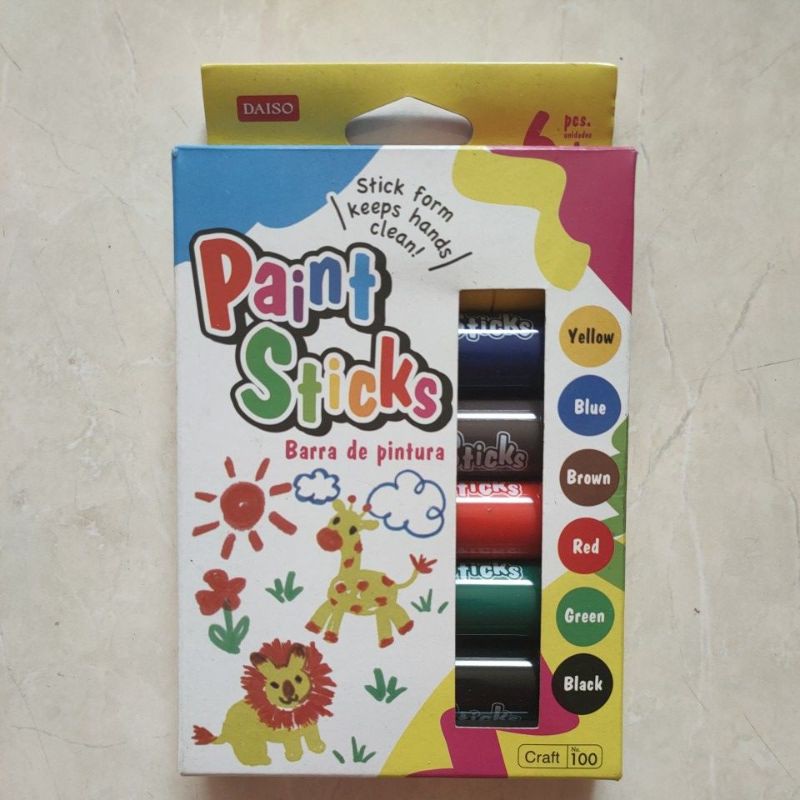 

paint stick 6 colors keep hands clean craft idea diy