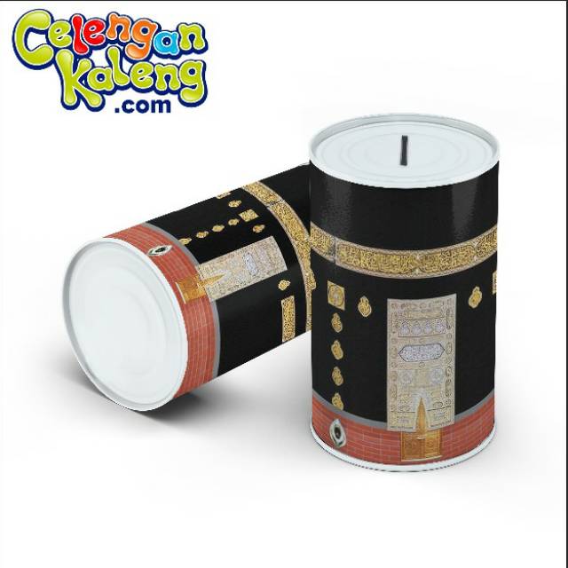Soubenir celengan haji dan umroh kaleng permanen