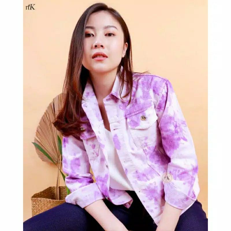 JAKET JEANS TIE DYE