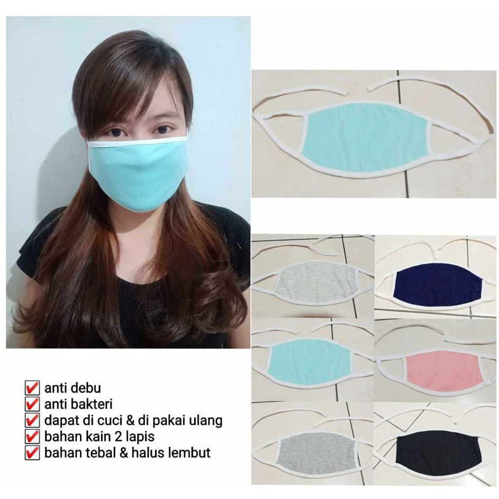 MASKER TALI MUSLIMAH / MASKET TALI HIJAB ( DAPAT DICUCI &amp; DIPAKAI BERULANG KALI )