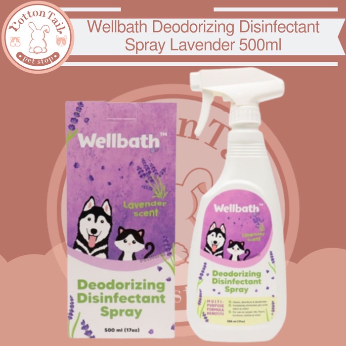 Wellbath Deodorizing Disinfectant Spray Lavender Scent 500ml PC4419L