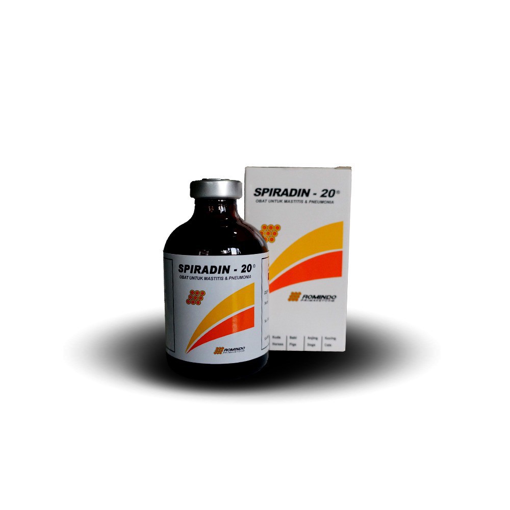 Romindo / Spiradin 20 Kemasan 50 ml /  efektif mengobati gejala mastitis dan pneumonia pada hewan se