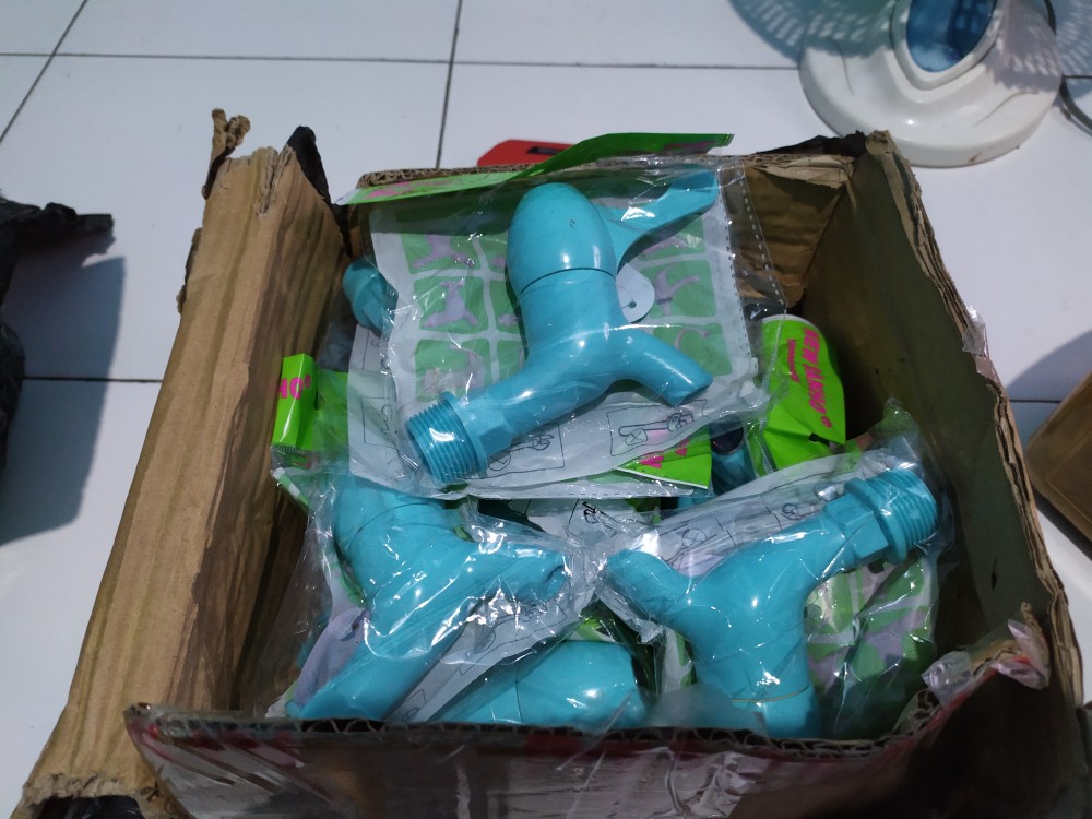 Kran Plastik Pvc New Sanho / Keran Air Engkol / Plastik Tap