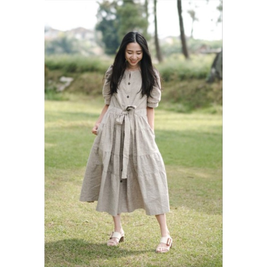 Maven - Ophelia Dress in Rolled Oat