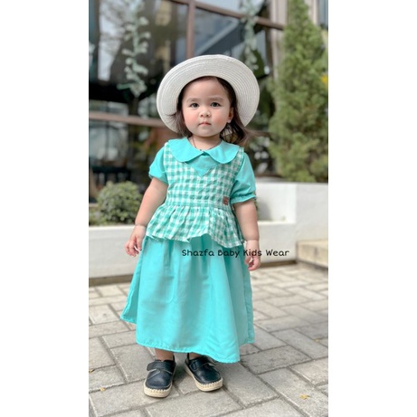 DRESS KOTAK / DRESS ANAK PEREMPUAN 3 BULAN - 6 TAHUN / DRESS KEKINIAN / DRESS ANDIN / DRESS MURAH / SETELAN ANDIN