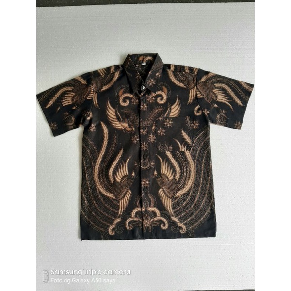 KEMEJA BATIK ANAK,BATIK ANAK.KIDS BATIK.BATIK REMAJA ABG-2MANUK HITAM ANAK