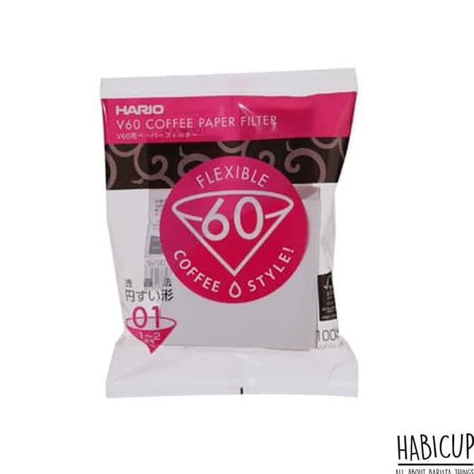 

Hario V60 V01 Paper Filter White 100 pcs - Kertas Saring Kopi Putih HEMAT