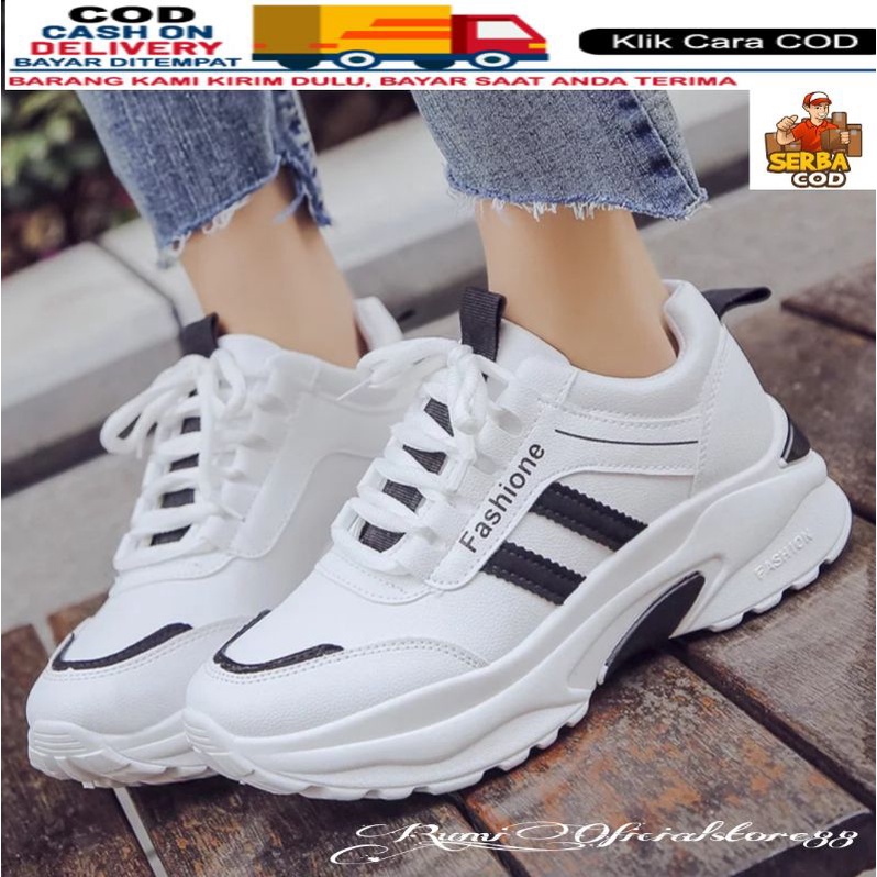 TmO - 8.8 Sale Sepatu wanita fashion sneakers korea Fashion Two/sepatu wanita sneakers tali kekinian dan trendy bisa cod size 37-40