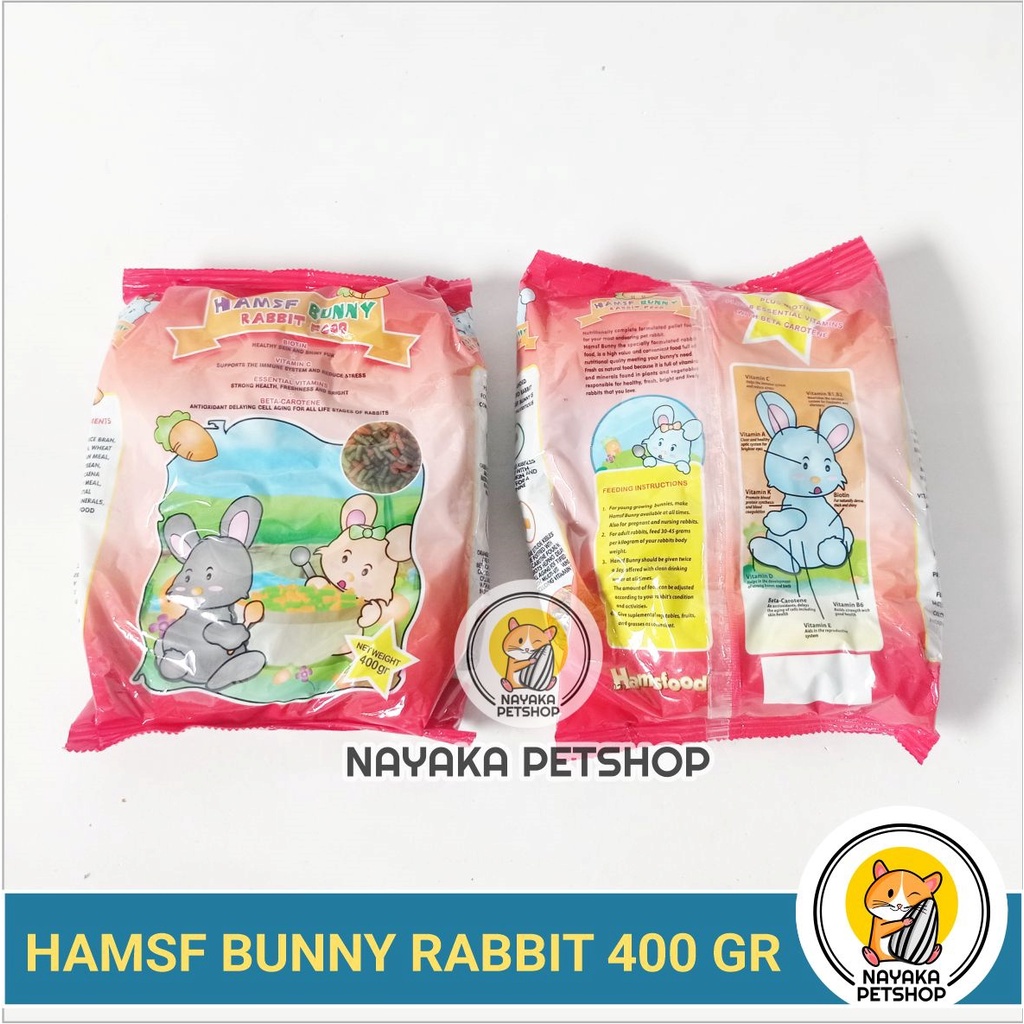 Hamsf Bunny 400 gr Rabbit Food Makanan Kelinci Pakan Pelet Hamsbunny Hamsfbunny