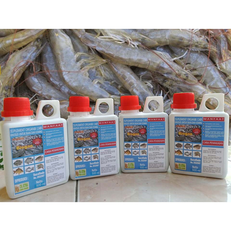 Probiotik Biogan Untuk Budidaya Udang / Tambak Udang 500ml