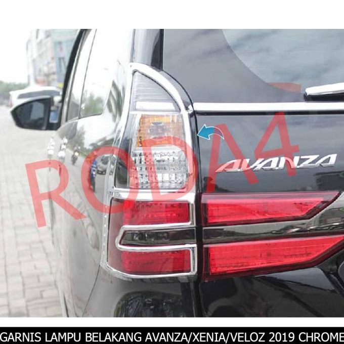 Garnish Lis Lampu Belakang Avanza Veloz Great Xenia 2019 Full Chrome rod4 dijamin