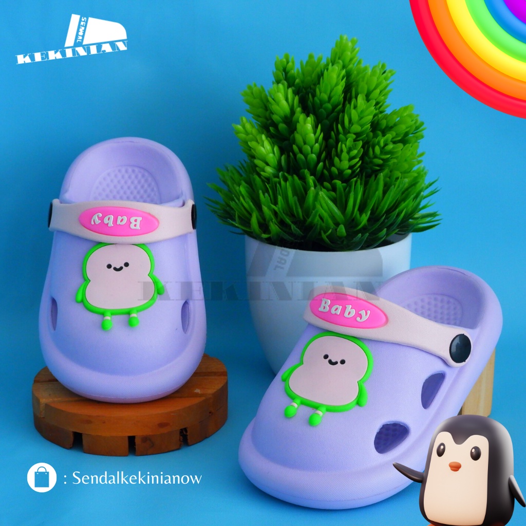 Sandal Kodok Anak Baby Series/Sepatu sandal anak Lucu / Sendal Baim / Sendal Bakpau anak