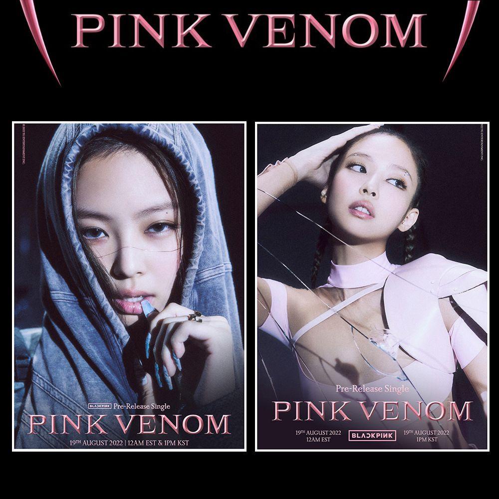 Lanfy Poster PINK VENOM Jisoo Jennie Ros Lisa Fans Collection BORN PINK Girl Group Fans Hadiah Dekorasi Rumah Album Baru Idol Foto Stiker Dinding Bergambar Stiker Perekat Diri