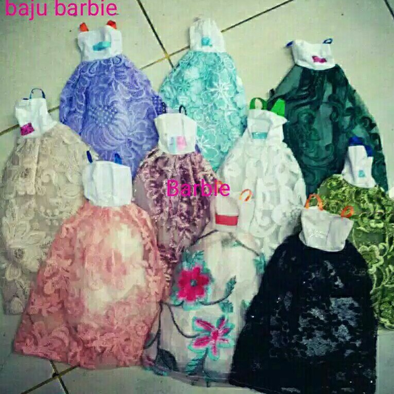 BAJU BARBIE BROKAT/baju brokat murah...