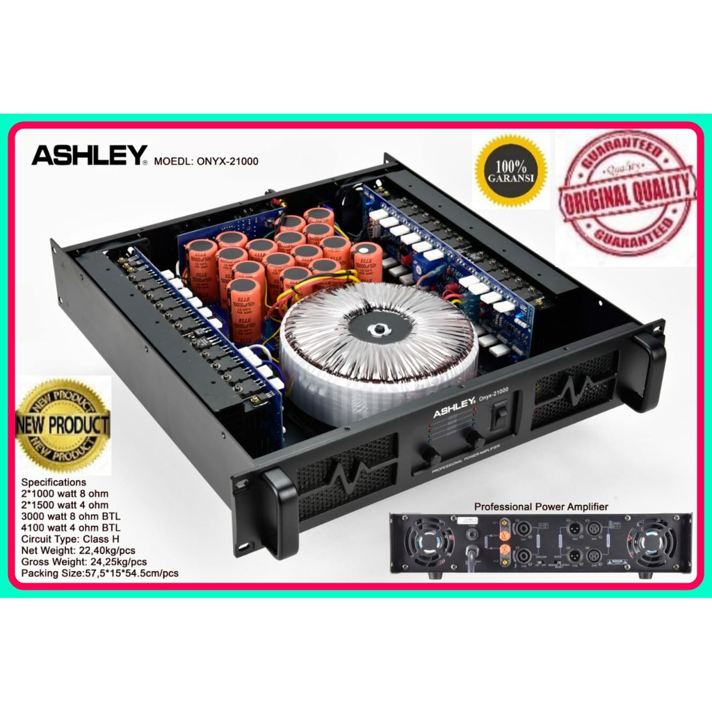Power Ashley Onyx 21000 Original Class H 3000watt original