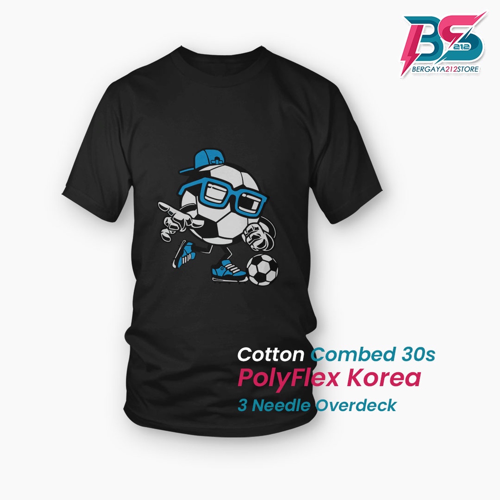 ON SALE  Kaos Distro IM FOOTBALL Cotton Combed Sablon Unisex / Baju Kartun Bola Keren