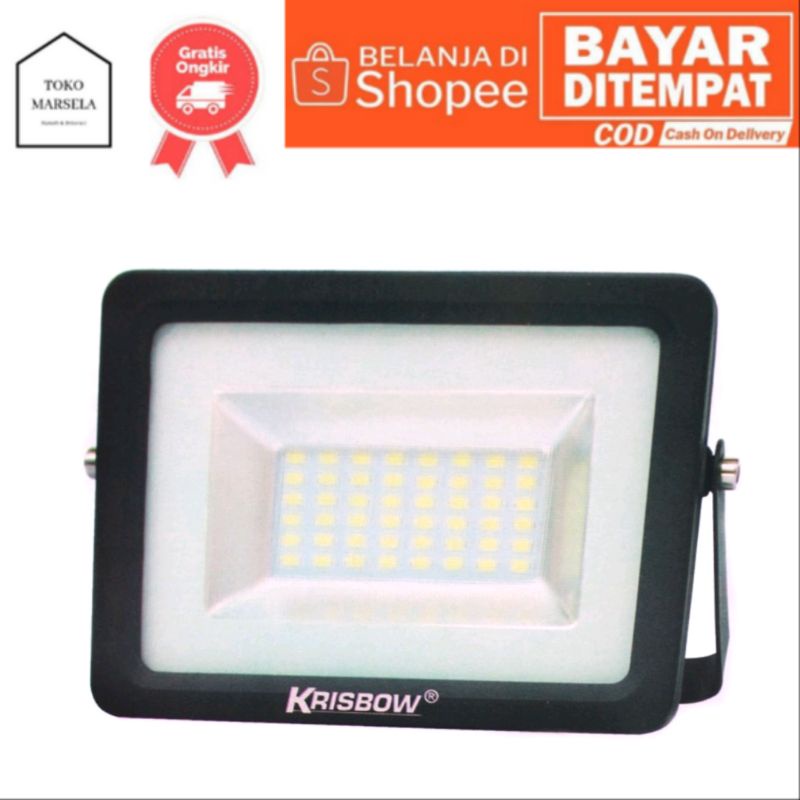 Krisbow Lampu Sorot Led 20watt Ip65 Putih/Kuning