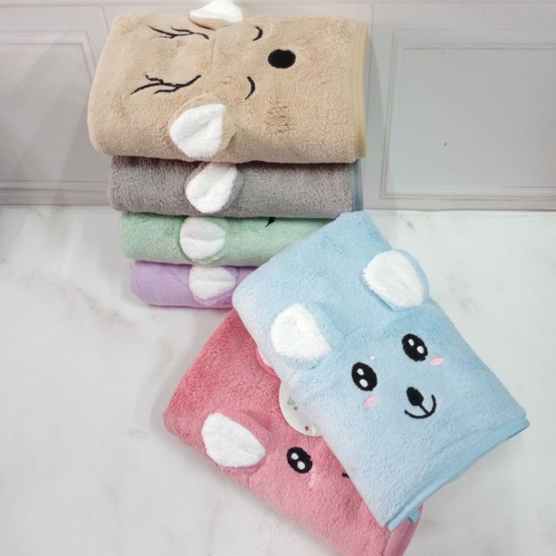 [Isi 6pcs] Handuk olahraga Microfiber Boneka Timbul 35x75cm